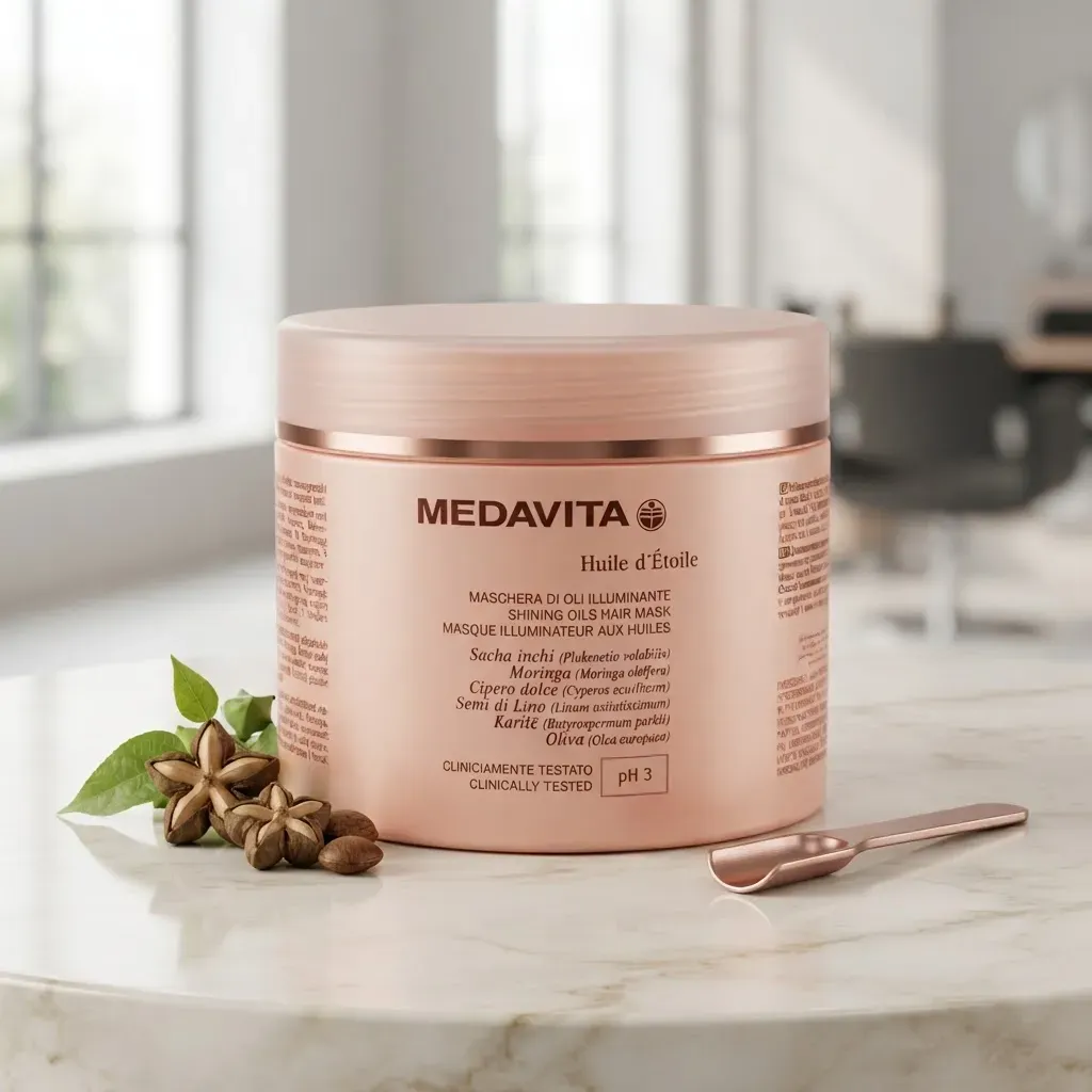 Mascarilla Iluminadora Huile D'Etoile Maschera 500ml Medavita 4