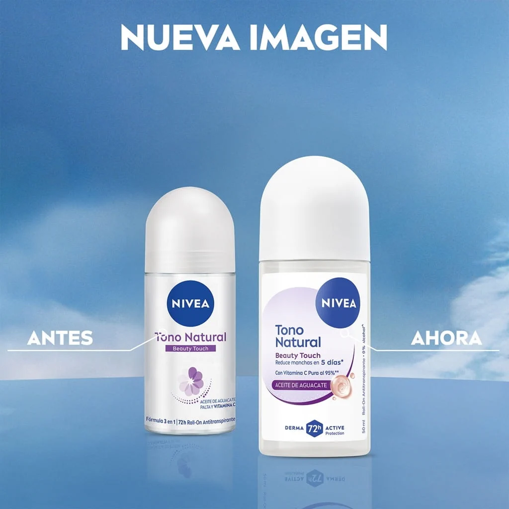 Women Aclarado Natural Beauty Roll-On 72HRS 50 mL Nivea  2