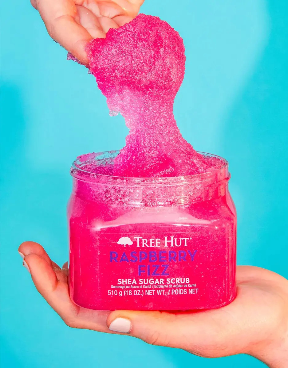 Exfoliante de Azucar de Karite Raspberry Fizz 510g Tree Hut 3