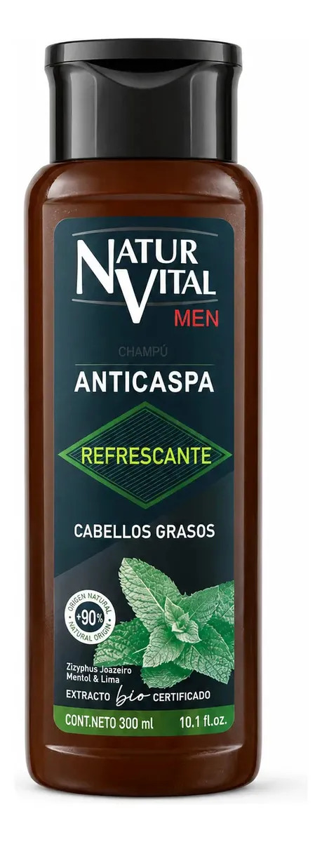 Shampoo Anticaspa Men Refrescante 300ml Natur Vital 1