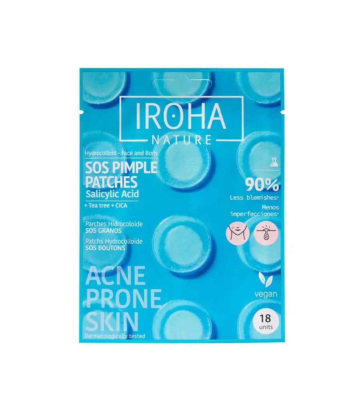 Parches Hidrocoliode SOS Imperfecciones 18 units Iroha Nature 1