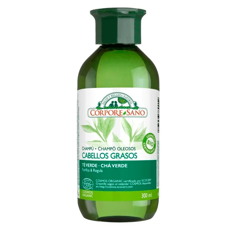 Shampoo Cabello Graso de Te Verde 300ml Ecocert Corpore Sano 1