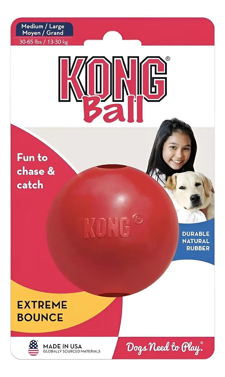 Kong Ball M/L 13-30 Kg Color Rojo 1