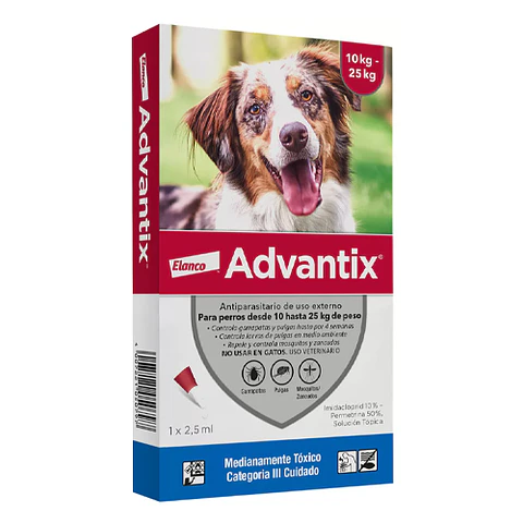 Advantix Pipeta antipulgas Para Perros de 10-25kg Elanco