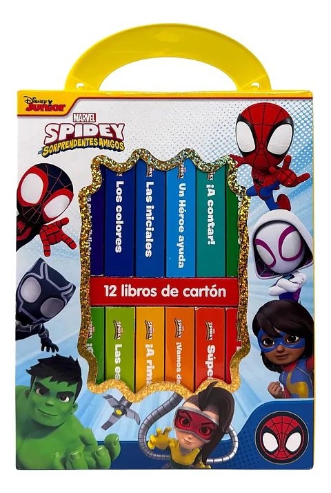 Marvel Spidey y sus Sorprendentes Amigos 12 Libros de Cartón
