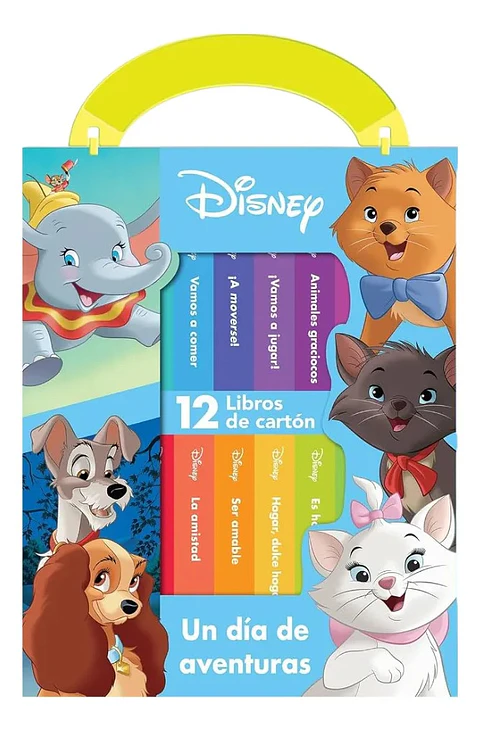 Estuche Disney Un Día de Aventuras 12 Mini Libros de Cartón