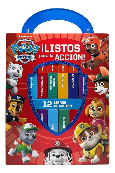 Estuche Paw Patrol Listos para la Acción 12 Libros de Cartón