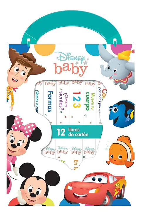 Estuche Disney Baby Mi Primera Biblioteca 12 Libros Cartón