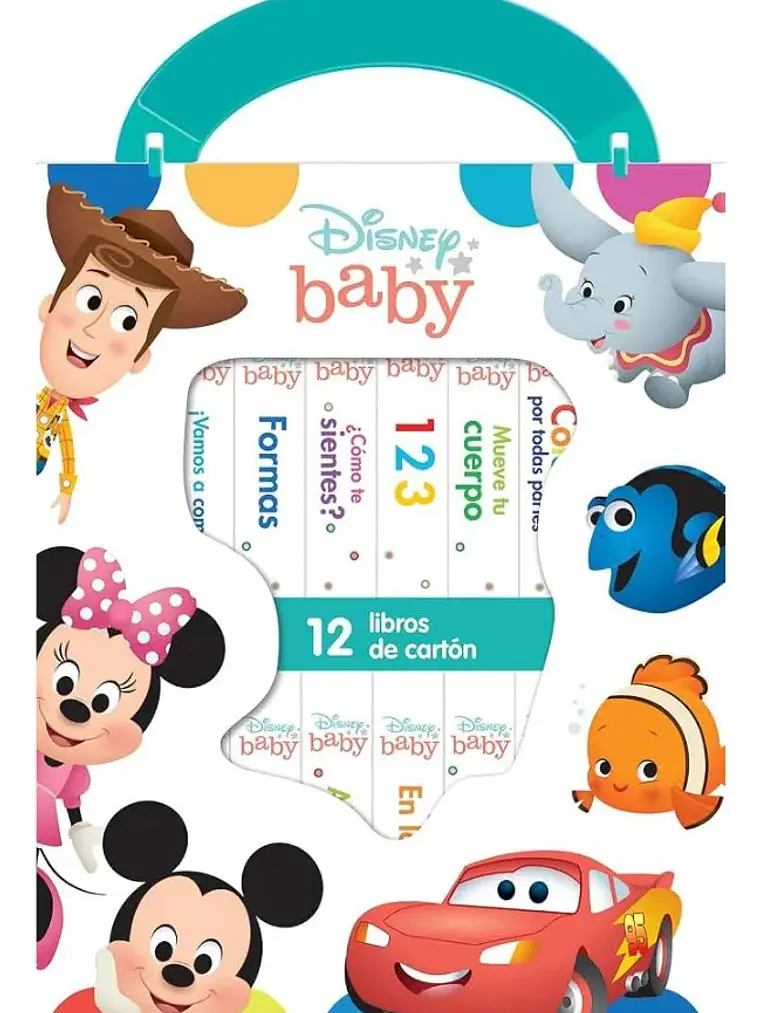 Estuche Disney Baby Mi Primera Biblioteca 12 Libros Cartón 1