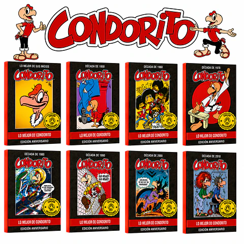 Colección Condorito Aniversario 8 Tomos - Pepo Tapa Dura