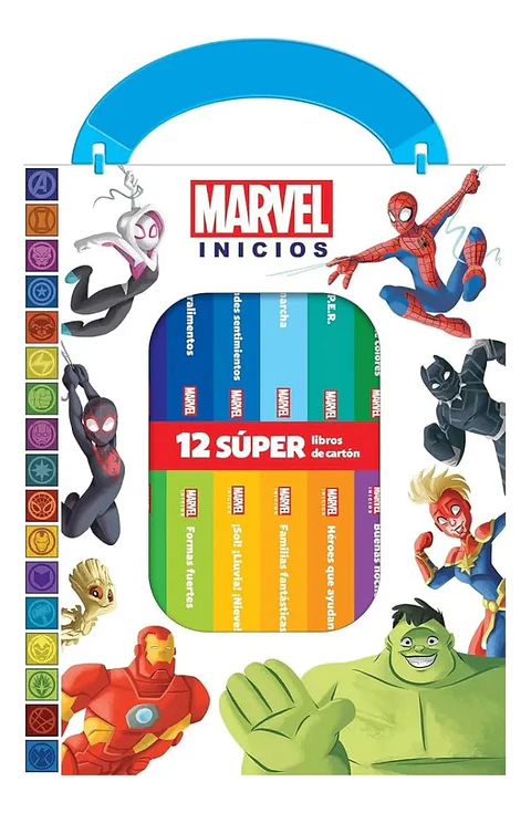 Estuche Marvel Inicios - Mi Primera Biblioteca 12 Libros