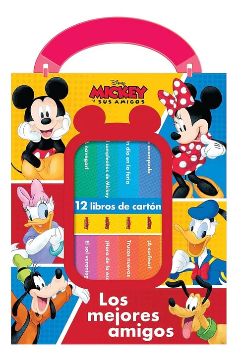 Estuche Disney Mickey y Amigos 12 Libros de Cartón