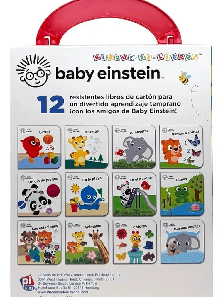 Estuche Baby Einstein Mi Primera Biblioteca 12 Libros Cartón 2