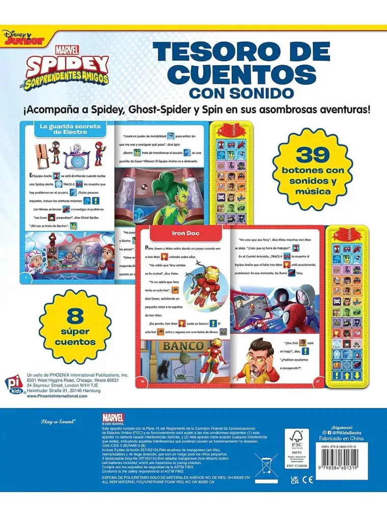Spidey Tesoro de Cuentos con Sonidos 39 Sonidos PI Kids 2