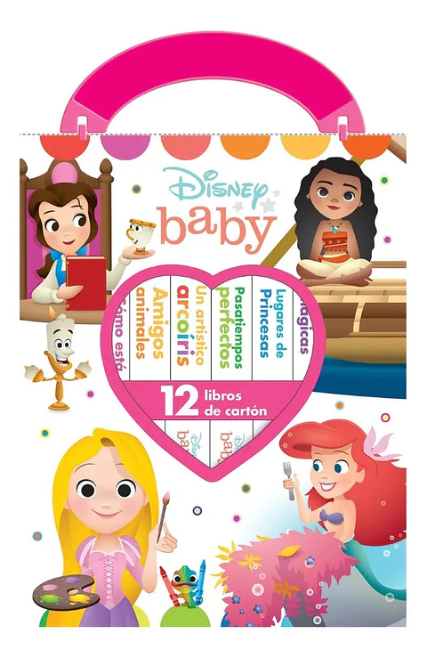 Estuche Disney Baby Princesas Primera Biblioteca 12 Libros