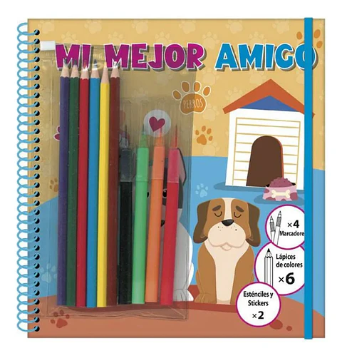Mi Mejor Amigo Libro para Colorear con Lápices y Stickers