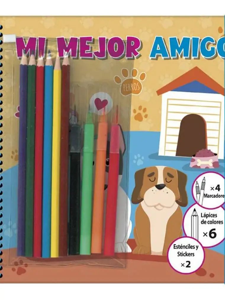 Mi Mejor Amigo Libro para Colorear con Lápices y Stickers 1