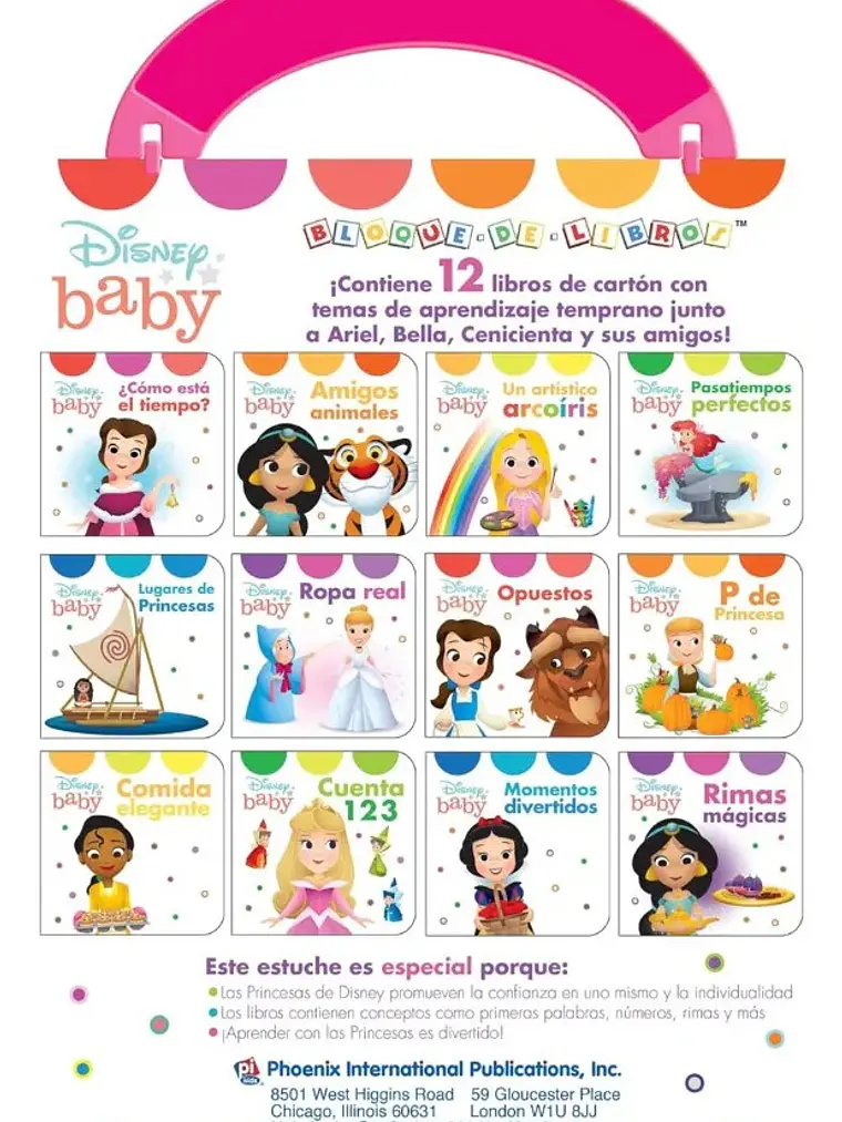 Estuche Disney Baby Princesas Primera Biblioteca 12 Libros 2