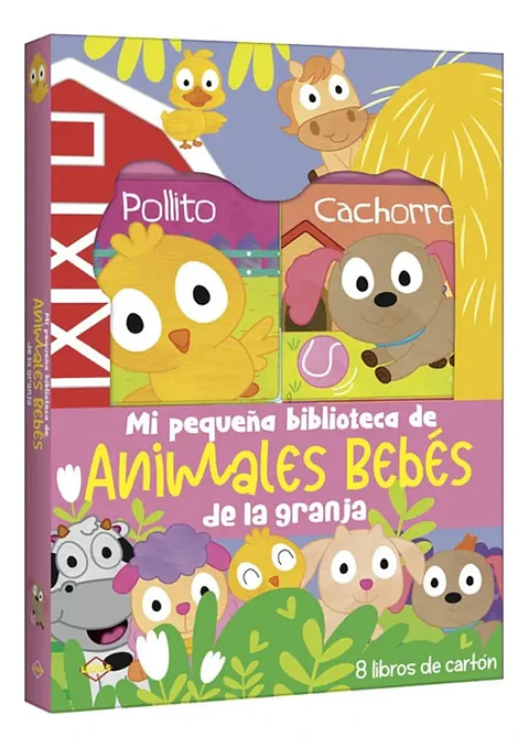 Animales Bebés De La Granja Mi Pequeña Biblioteca 8 Libros