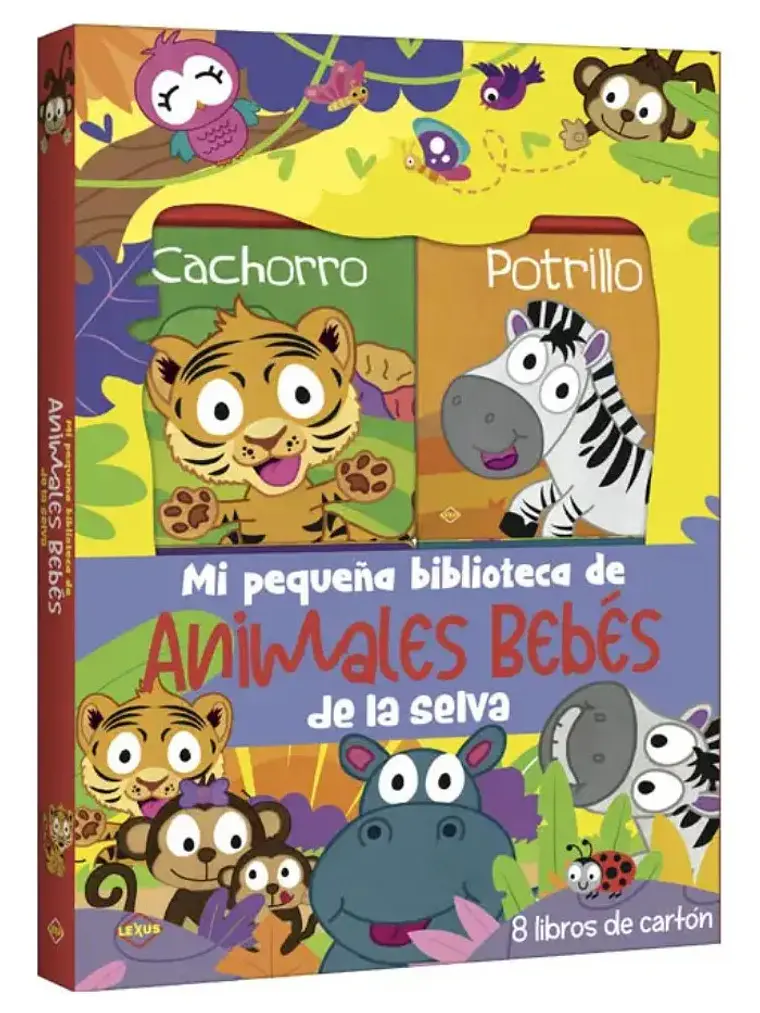 Animales Bebés De La Selva Mi Pequeña Biblioteca 8 Libros 1