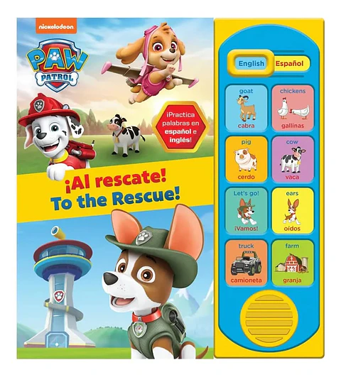 Paw Patrol Al Rescate Libro Infantil Bilingüe 8 Sonidos