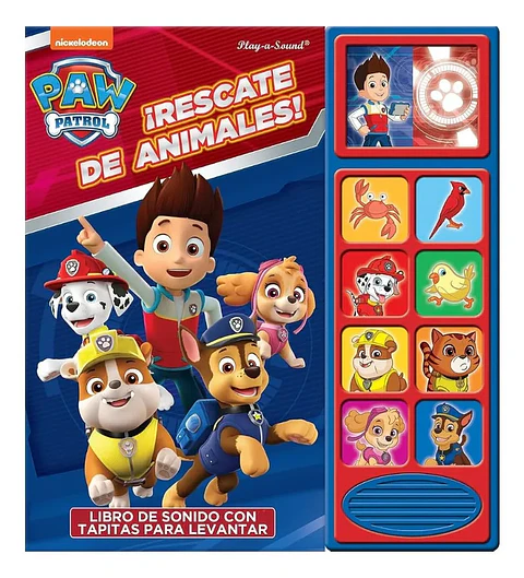 Paw Patrol Rescate De Animales 10 Sonidos Levanta Tapitas