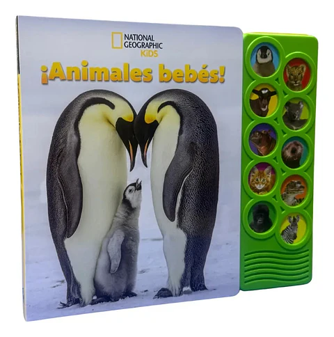 National Geographic Animales Bebés Libro Infantil 10 Sonidos