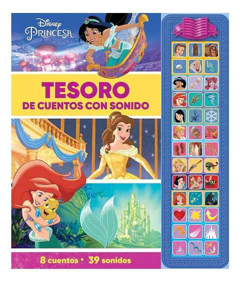 Disney Princesas Tesoro De Cuentos Con 39 Sonidos Y Música