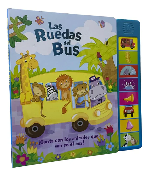Las Ruedas Del Bus Libro Infantil Con 8 Sonidos Y Canciones