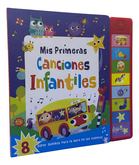 Mis Primeras Canciones Infantiles Libro 8 Sonidos Para Niños