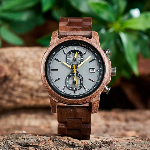 Reloj de madera Grey Oak