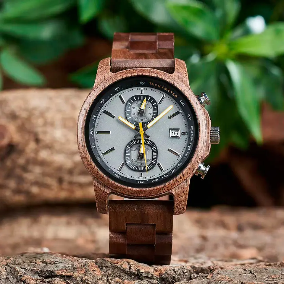 Reloj de madera Grey Oak 1