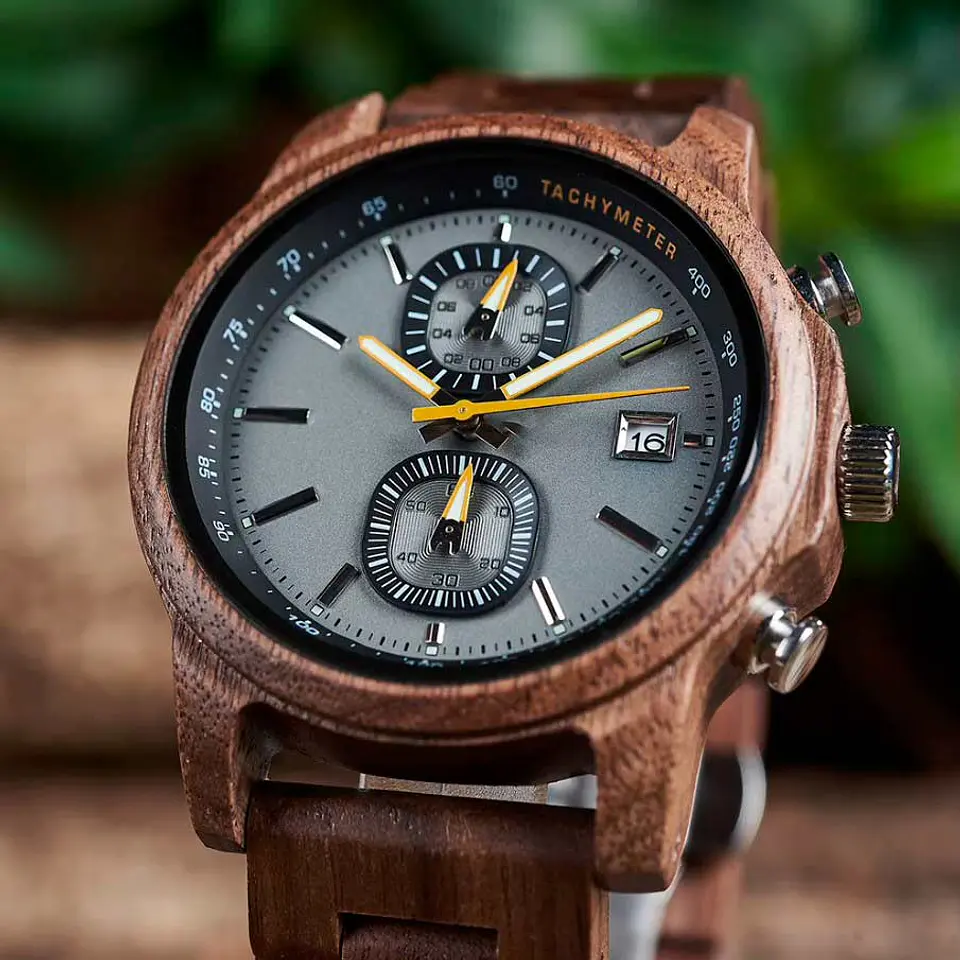 Reloj de madera Grey Oak 2