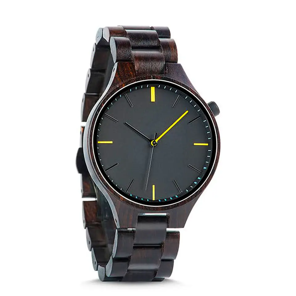 Reloj de madera Ebony Gentleman 3