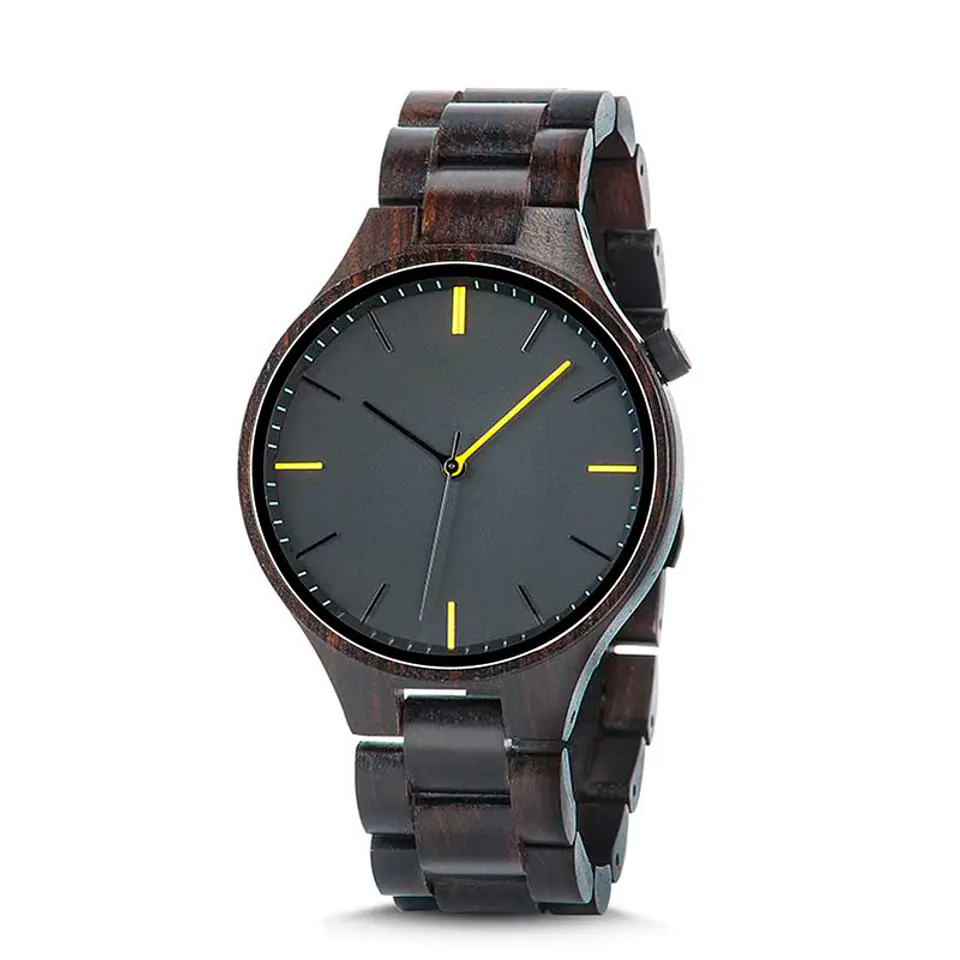 Reloj de madera Ebony Gentleman 4