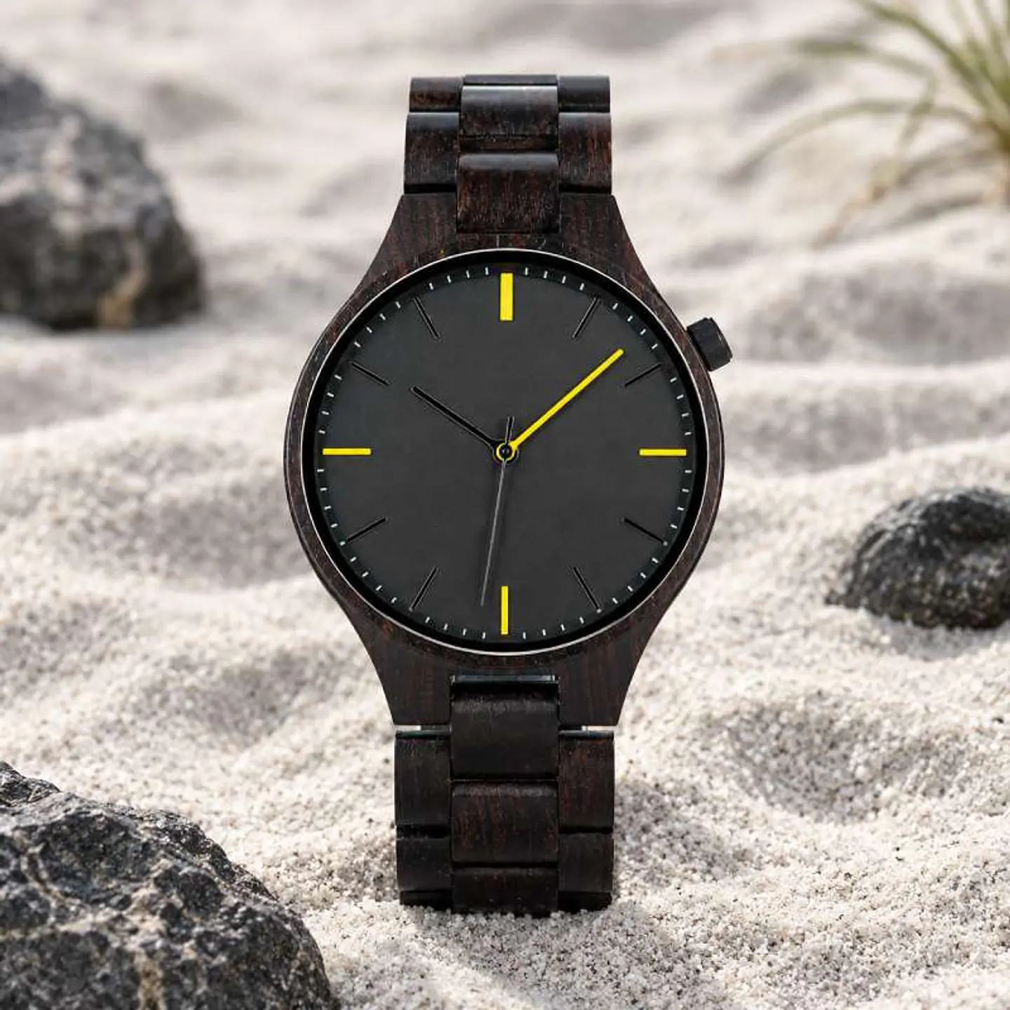Reloj de madera Ebony Gentleman 1