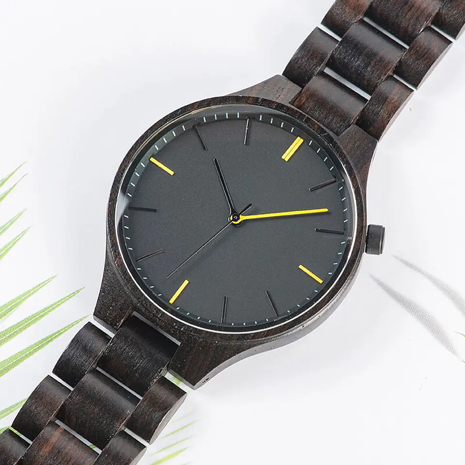 Reloj de madera Ebony Gentleman 5