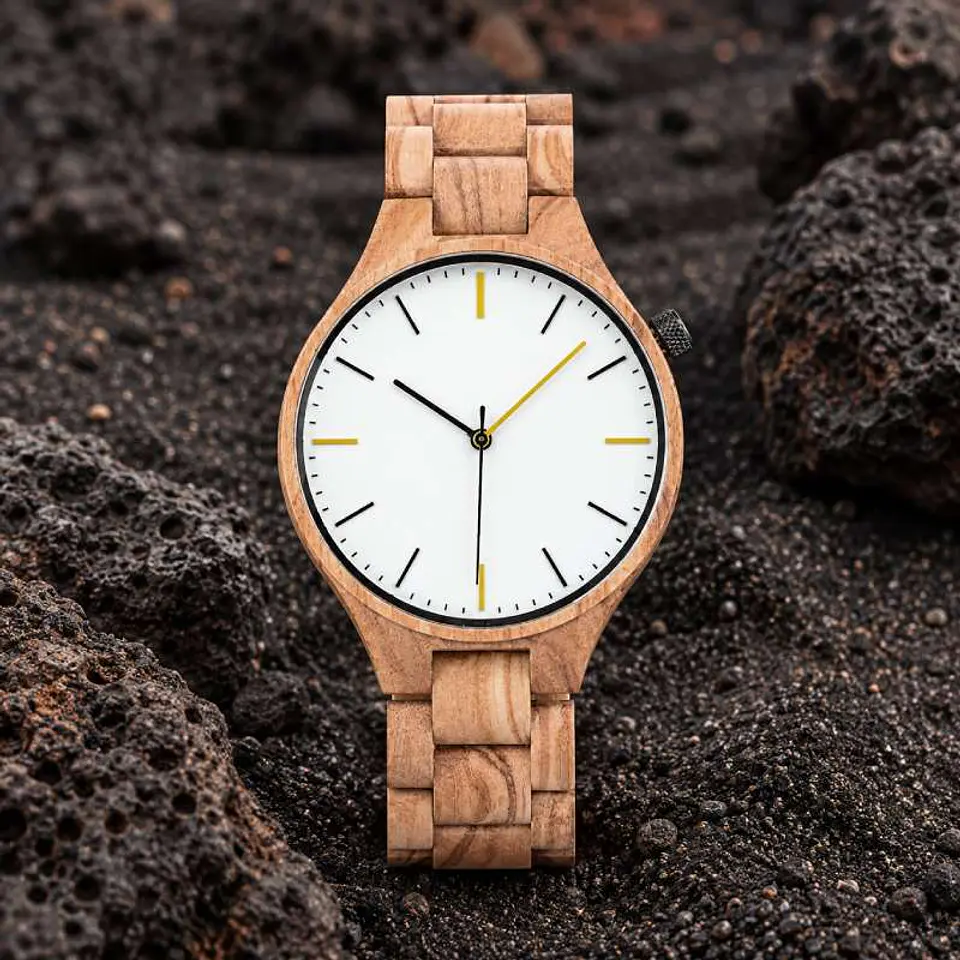 Reloj de madera Zebrano Gentleman 1