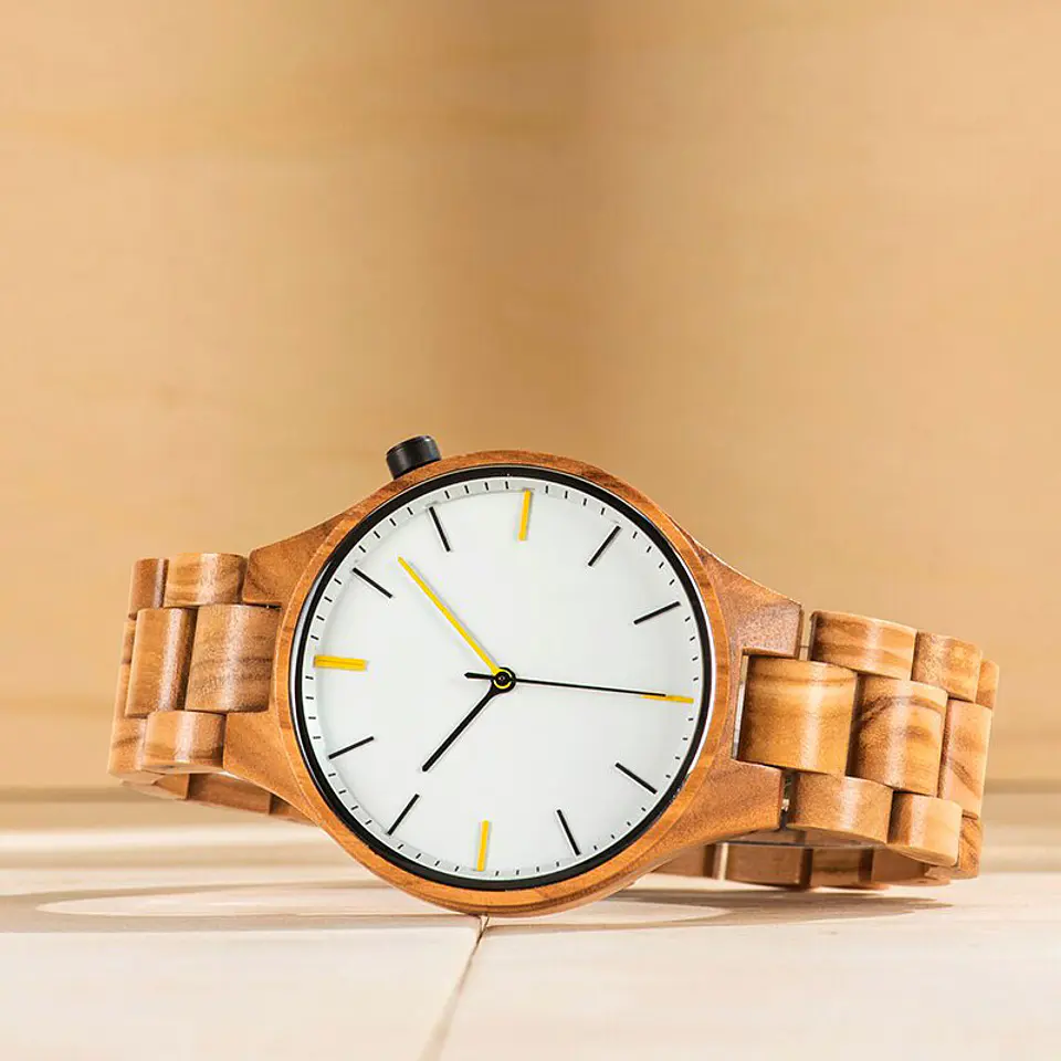 Reloj de madera Zebrano Gentleman 3