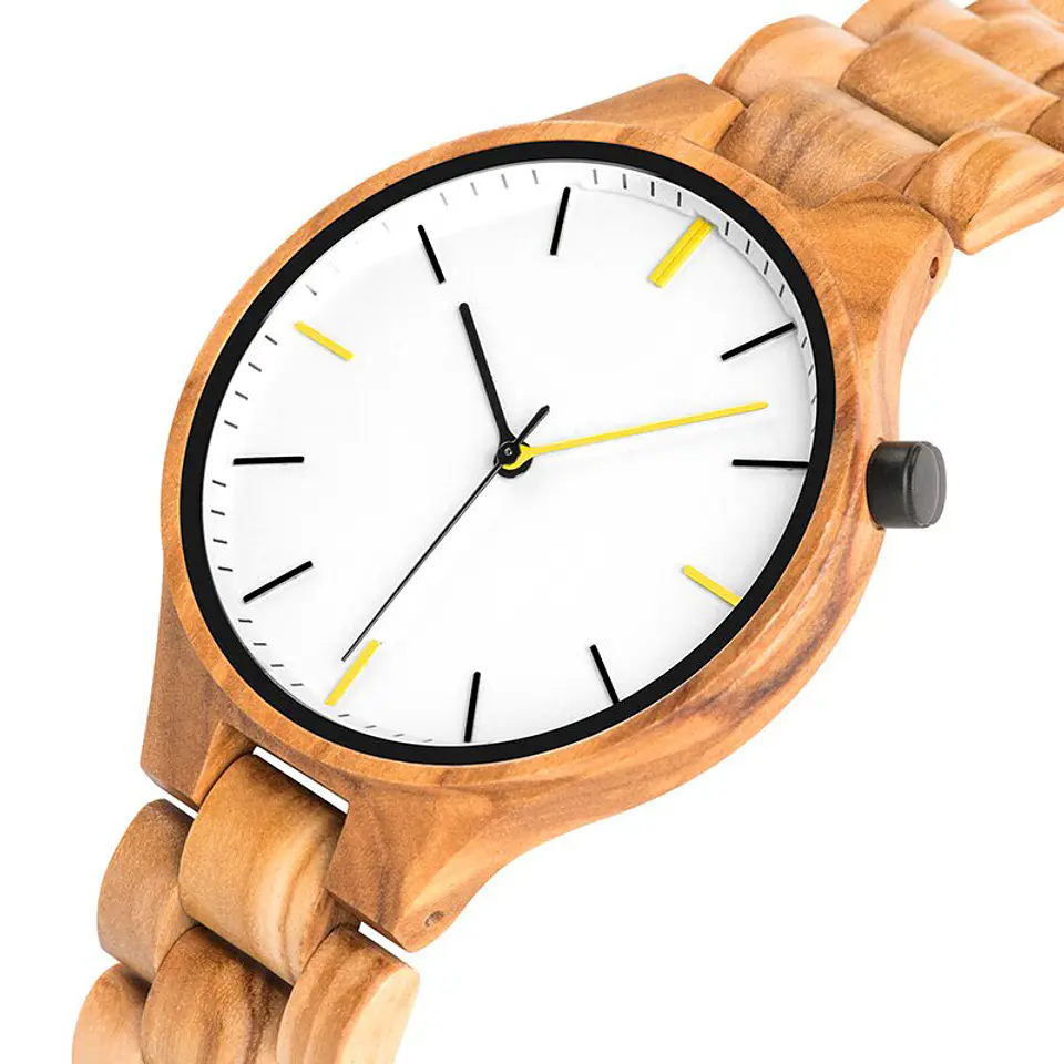 Reloj de madera Zebrano Gentleman 4