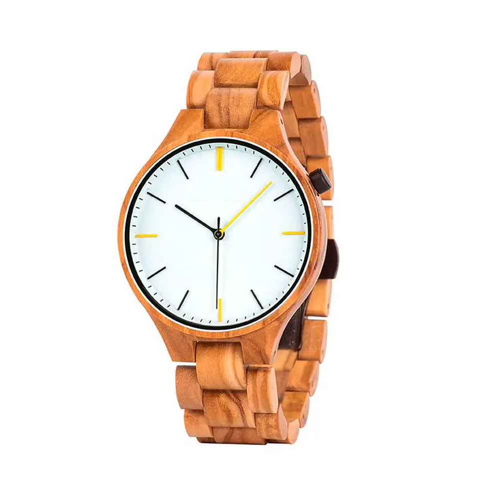 Reloj de madera Zebrano Gentleman 5