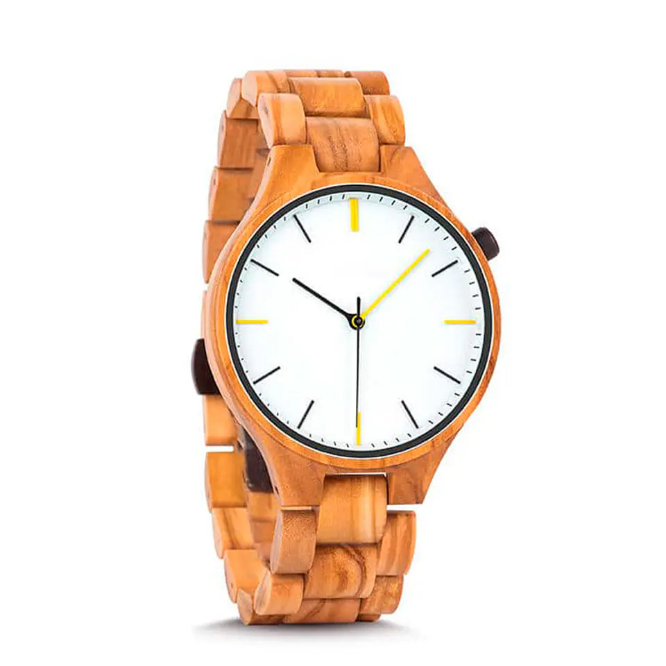 Reloj de madera Zebrano Gentleman 7