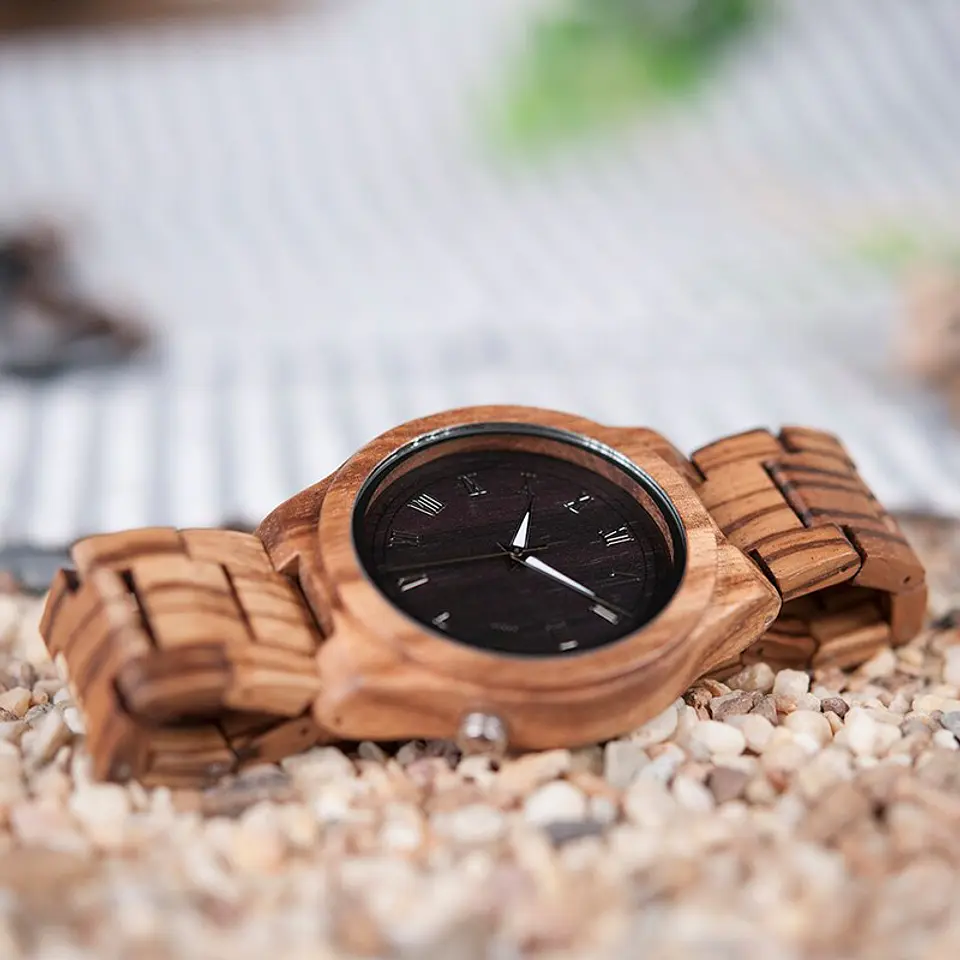 Reloj de madera Classic Hipster 4