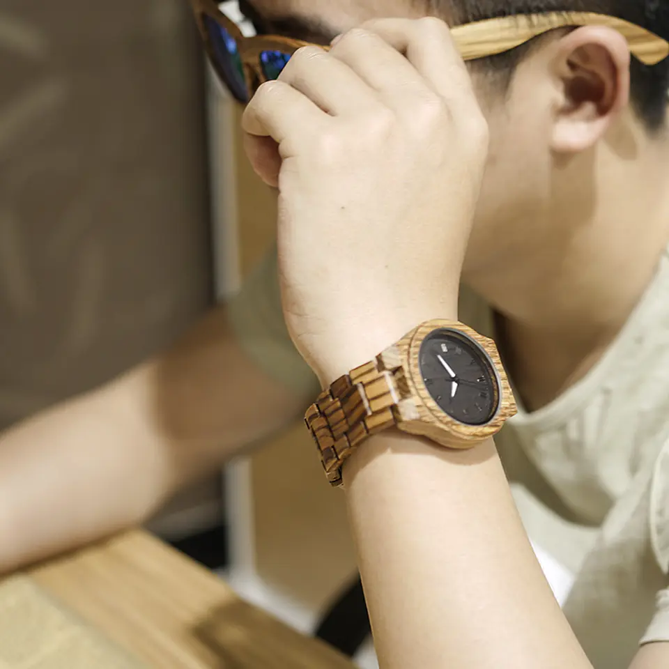 Reloj de madera Classic Hipster 5