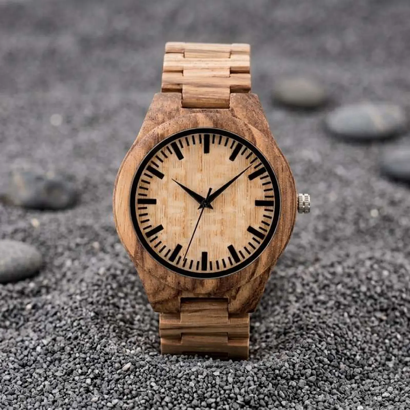 Reloj de madera Classic Zebra 1