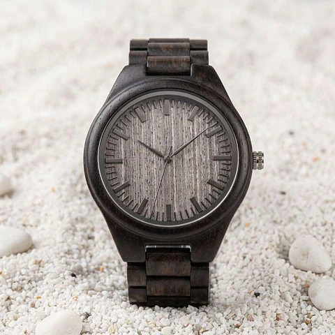 Reloj de madera Ebony Elegance