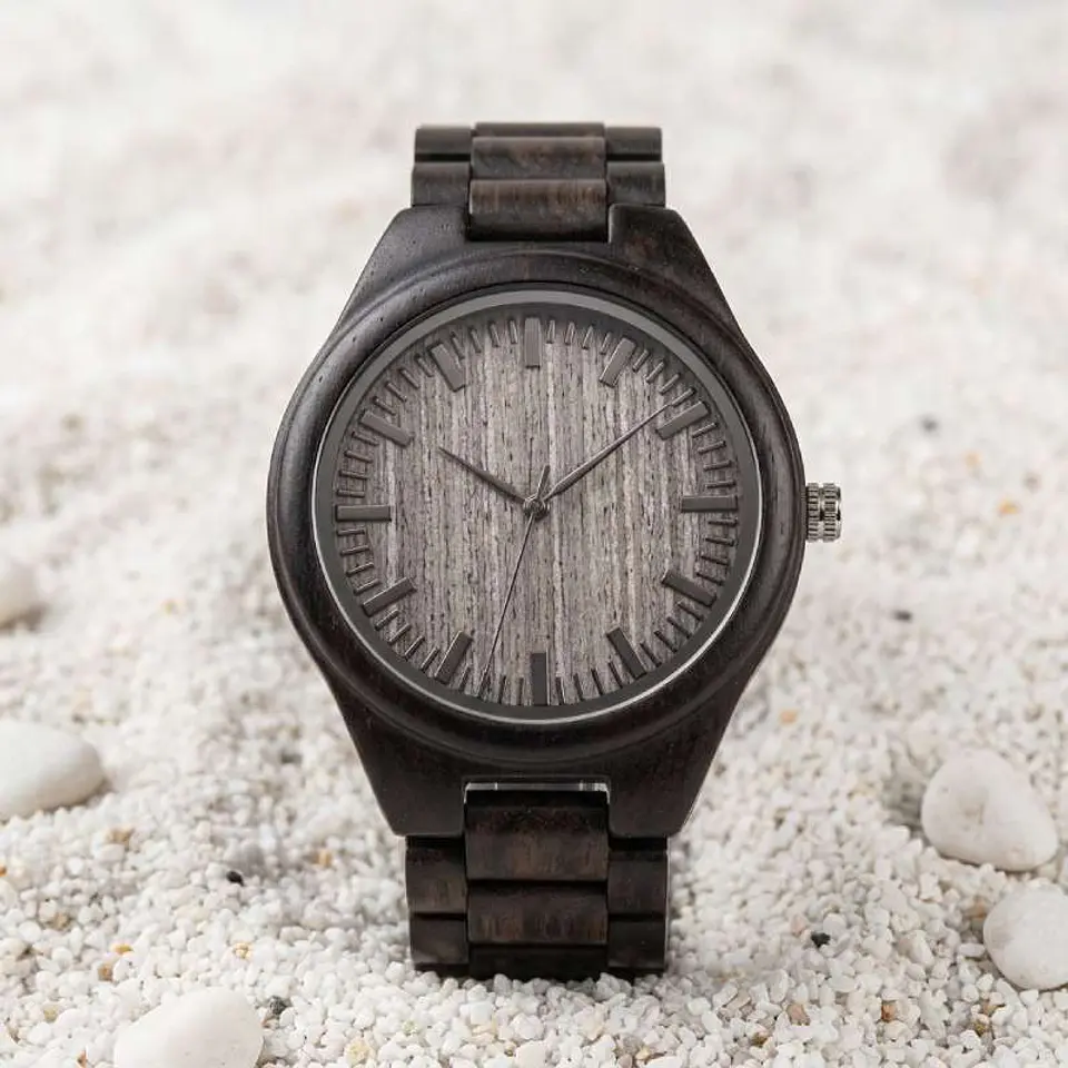 Reloj de madera Ebony Elegance 1