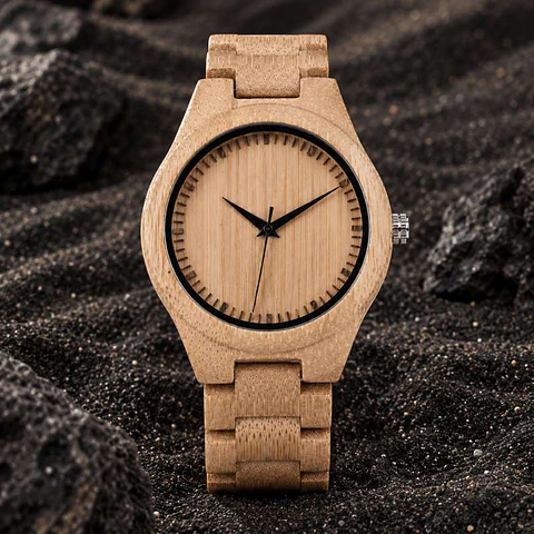 Reloj de madera Bamboo Essential