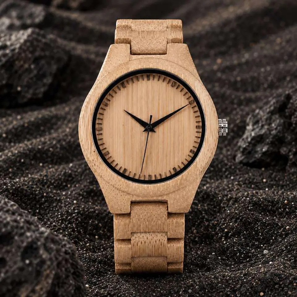 Reloj de madera Bamboo Essential 1