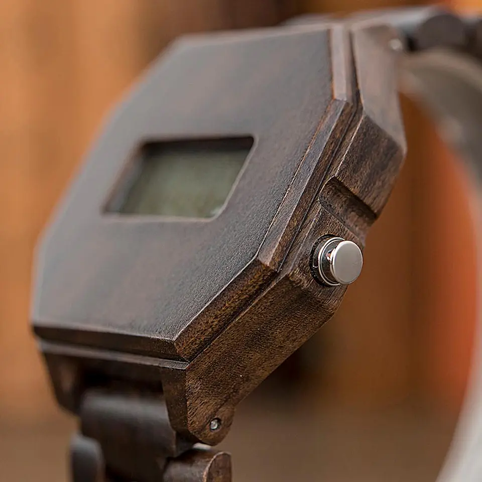 Reloj de madera Ebony Digital 5